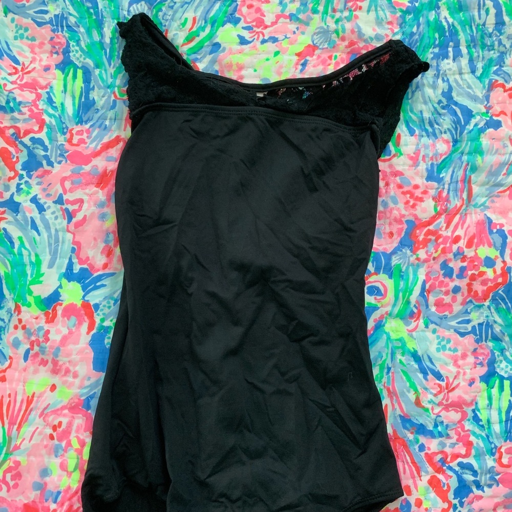So dance black lace leotard